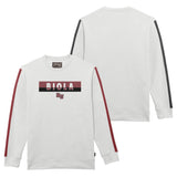 Chaser Unisex Striped Crewneck | White
