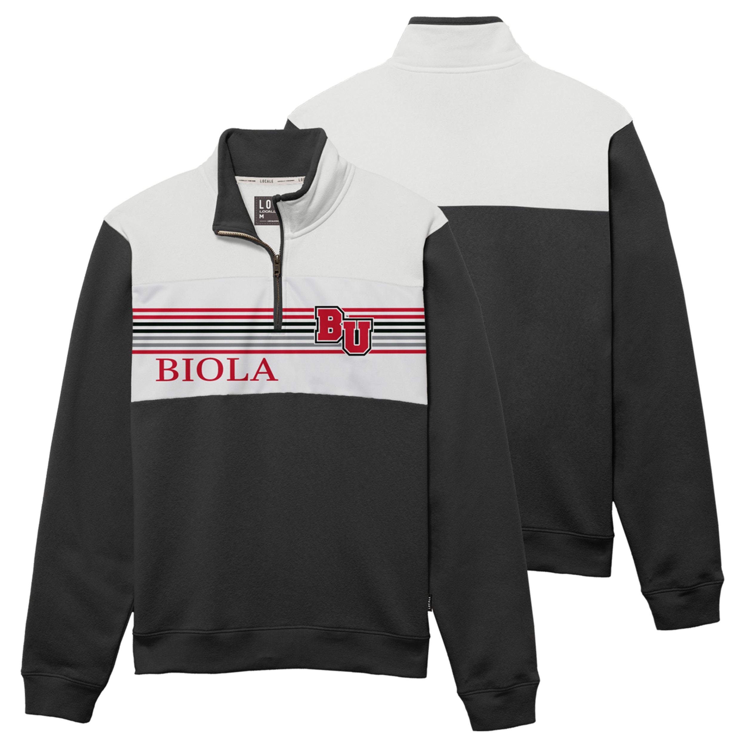 Icon Unisex Colorblock 1/4 Zip | Black – Biola University Campus Store