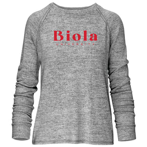 Ladies Bumblebee Crew, Pomegranate Heather