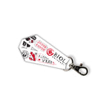 Julia Gash 1" Satin Key Strap w/ Lobster Clip | White