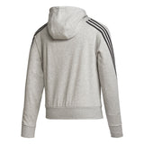 Fashion 3-Stripe Full Zip Hoodie | Heather Gray