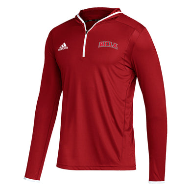 ADIDAS Team Issue Hooded Long Sleeve, Red (F23)