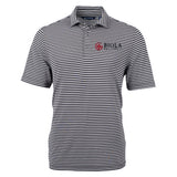 Virtue Eco Pique Stripe Recycled Mens Big & Tall Polo | Black