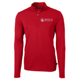 Virtue Eco Pique Recycled Quarter Zip Mens Big & Tall Pullover | Red