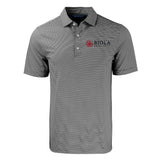 Forge Eco Double Stripe Stretch Recycled Mens Big &Tall Polo | Black/White