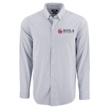 Skyline Eco Pinstripe Big & Tall Long Sleeve Dress Shirt | Grey/White
