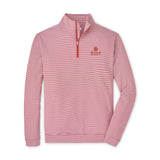 Perth Sugar Stripe Performance 1/4 Zip | Red
