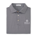Jubilee Stripe Stretch Jersey Polo | Black