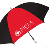 Birdie Sporty Fiberglass Shaft Imprinted Golf Umbrella | Red/Black Stripe