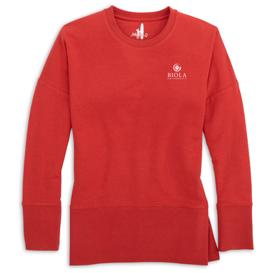 Ladies Brittany Drop Tail Crewneck | Red