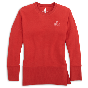 Ladies Brittany Drop Tail Crewneck | Red