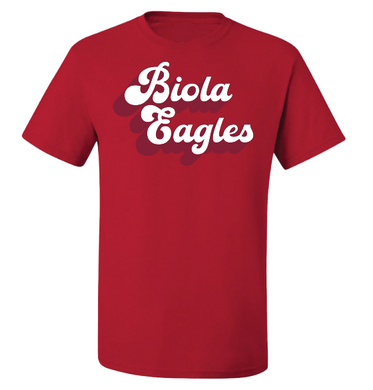 Biola Retro Script Tee, Red