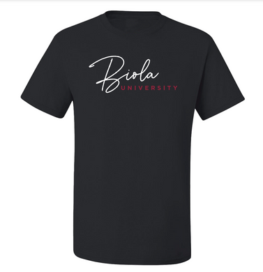 Biola Script Tee, Black