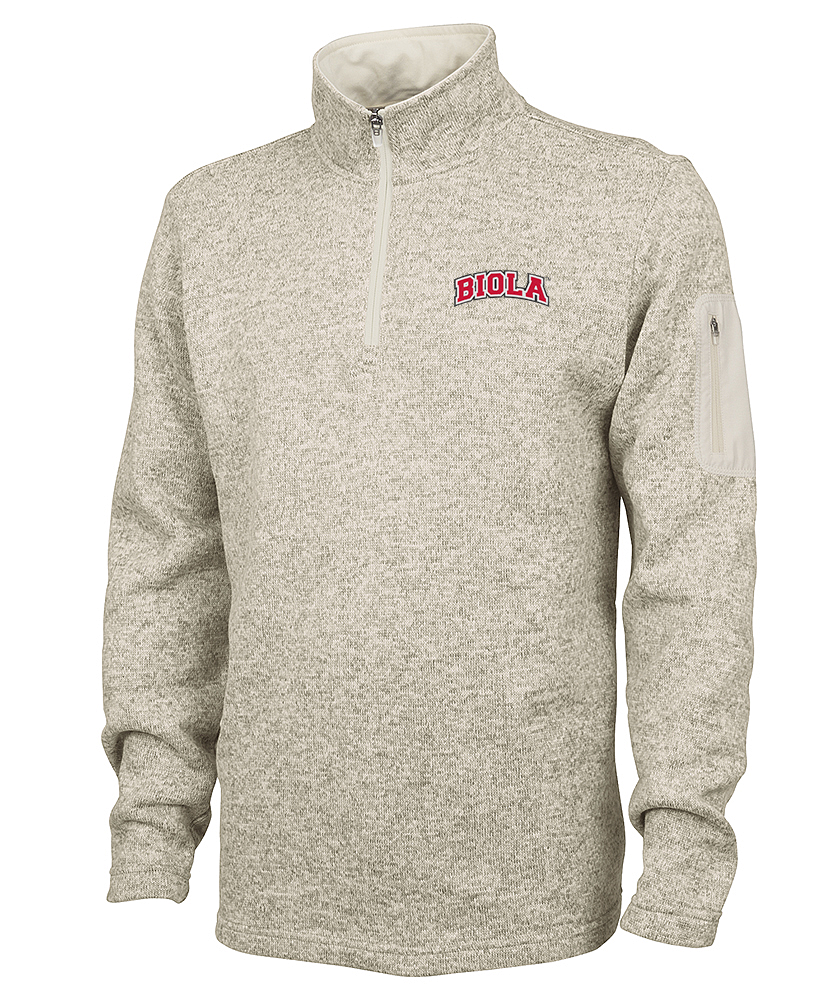 Men's Heather Fleece 1/4 Zip Pullover | Oatmeal