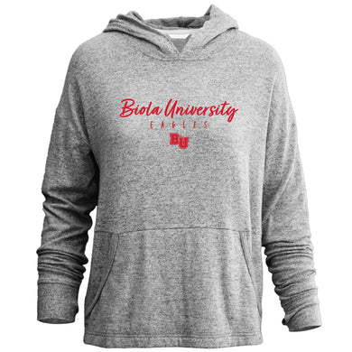 Ladies Wild Flower Fleece Hoodie, Charcoal Heather