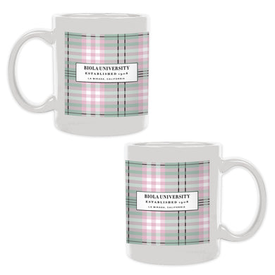 Liberty Café Mug, Plaid Design