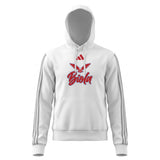 Ladies Fashion 3-Stripe Hoodie | White