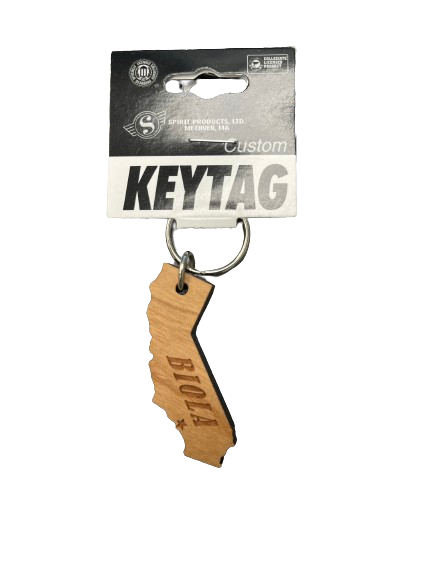 Wooden State Key Tag (F23)