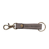 Jackson Leather Key Tag | Gray