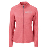 Adapt Eco Knit Heather Recycled Womens Full Zip | Red Heather