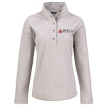Hunts Point Eco Textured Fleece Recycled Womens Snap Pullover | Polished