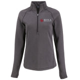 Peshastin Eco Fleece Recycled Womens Half Zip Pullover | Black Heather