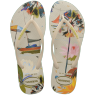 Colorful floral-patterned insoles on a white background