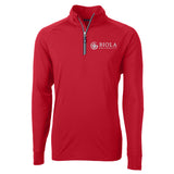Adapt Eco Knit Stretch Recycled Mens Quarter Zip Pullover | Red
