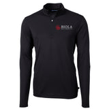 Virtue Eco Pique Recycled Quarter Zip Mens Pullover | Black