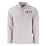 Hunts Point Eco Textured Fleece Recycled Mens Snap Pullover | Polished