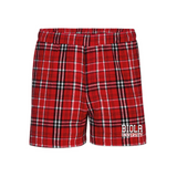 Men's Flannel Boxer Short | Red/White Plaid