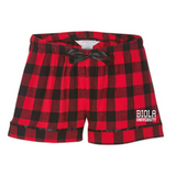 Women's Flannel Short | Red/Buffalo Check