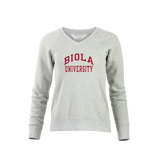 Ladies Travel V-Neck Pullover | Oxford Heather
