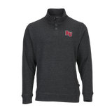 French Terry Button Pullover | Charcoal Heather