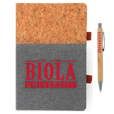 Saratoga Cork Journal & Pen Set | Grey
