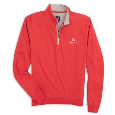 Men's Sully Plaited Heather Knit 1/4 Zip | Red