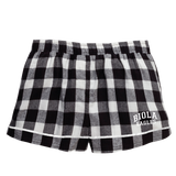 Ladies Flannel Short | Black/White Buffalo