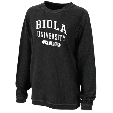 Rally Corduroy Crew Pullover, Black