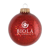 Sparkle Glass Ball Ornament | Red