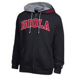 Contrast Liner Full Zip Hoodie | Black