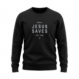 Ladies Jesus Saves Isaiah 53:5 Crew | Black