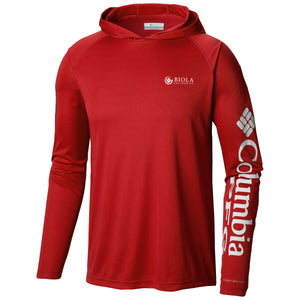 Terminal Tackle Lightweight Hood by Columbia, Intense Red (F22)