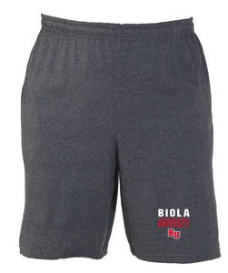 Cotton Pocketed Shorts, Black Heather