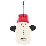 Claude the Snowman Ceramic Ornament | Red