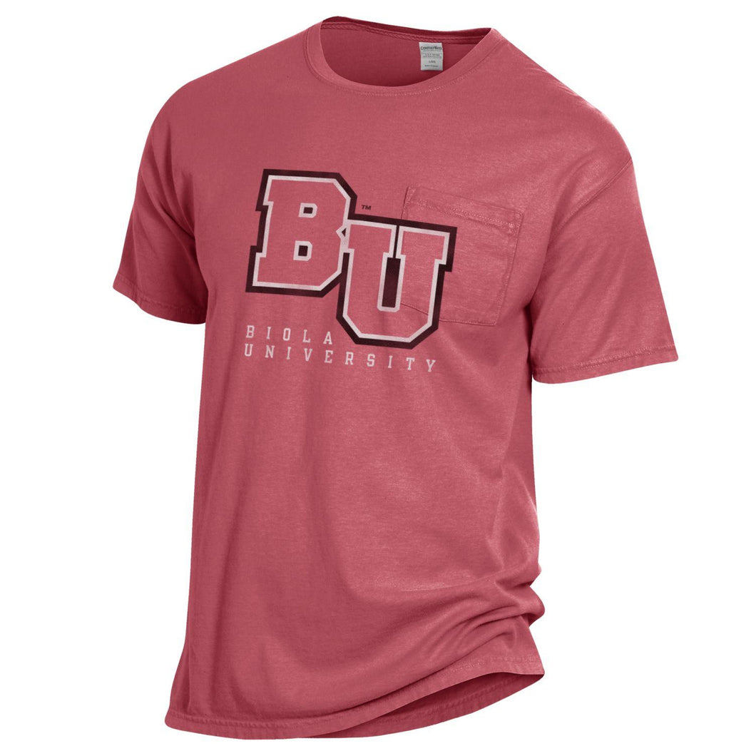 Comfort Wash Pocket Tee, Crimson Fall
